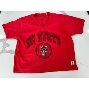 Pressbox NC State Wolfpack Football Jersey T shirt Red Women's Size S